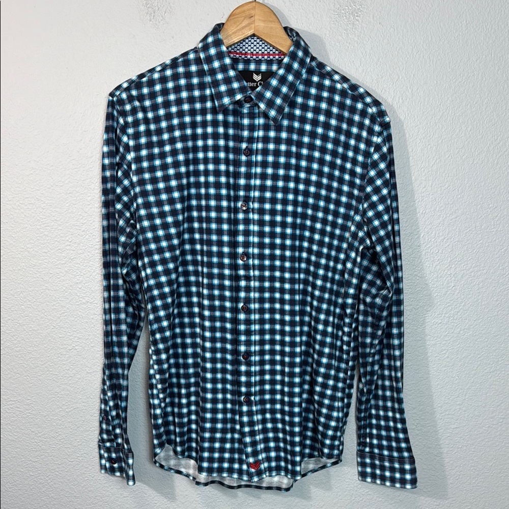 Butter Cloth Men's Blue Checkered‎ Shirt